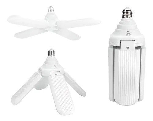 LAMPARA BOMBILLO LED 4 ASPAS DESPLEGABLE