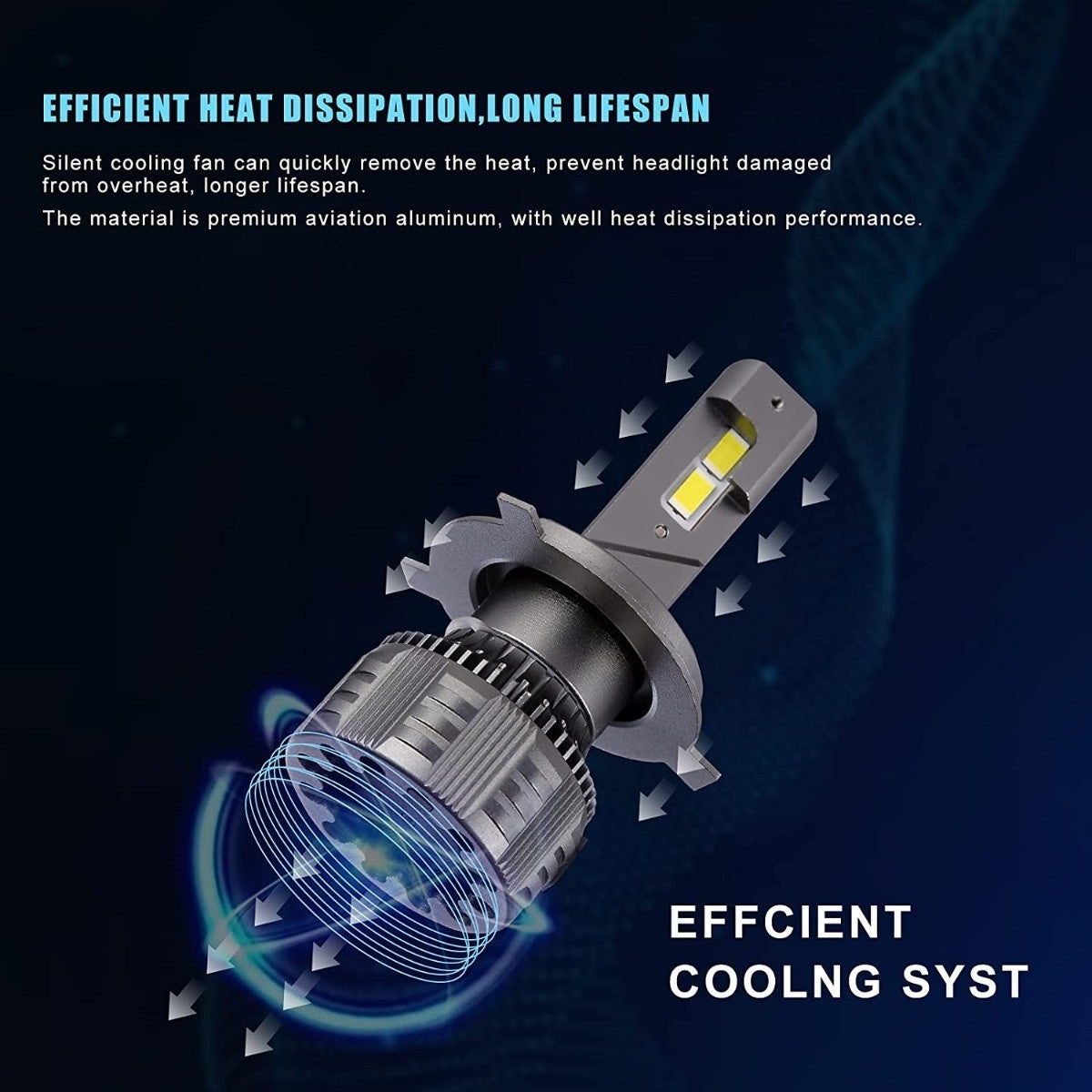 PAR DE BOMBILLOS LUZ LED H4 INFITARY