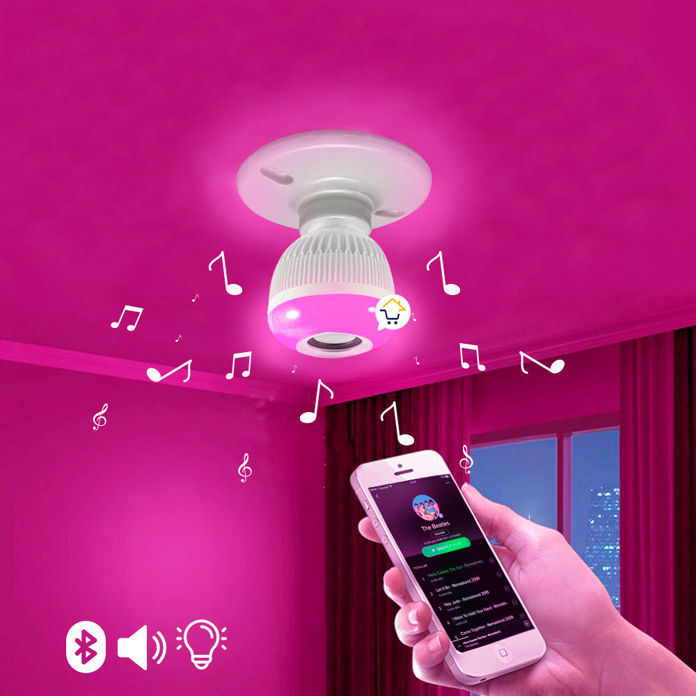 BOMBILLO PARLANTE BLUETOOTH MULTICOLOR