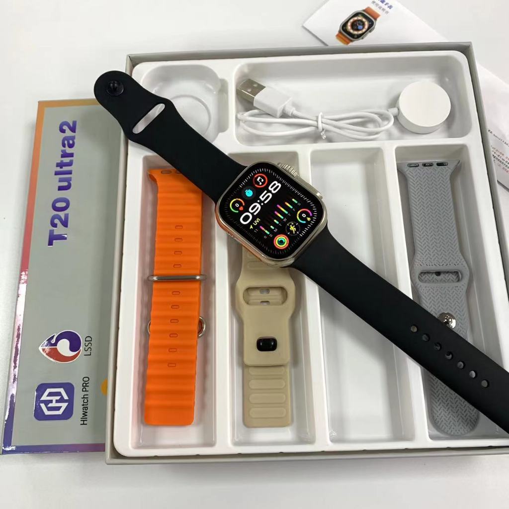 "Combo Exclusivo: Reloj T20 Ultra 2 con 4 Correas + Audífonos M10"🤩 Paga al recibir