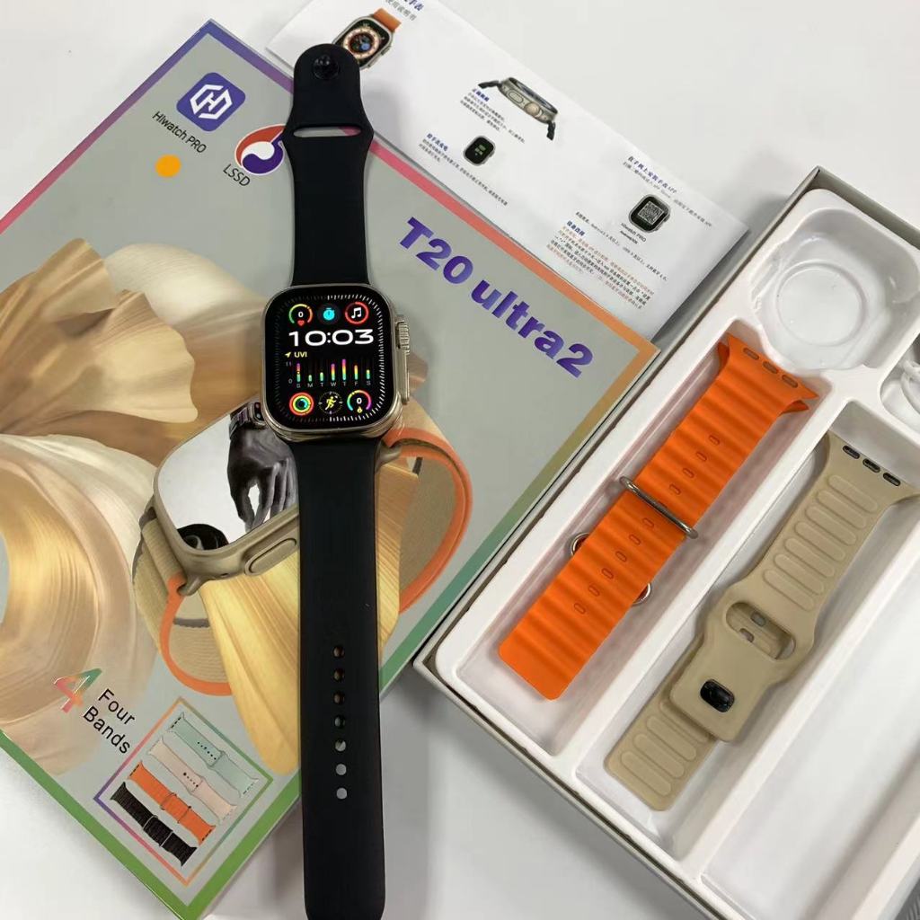 "Combo Exclusivo: Reloj T20 Ultra 2 con 4 Correas + Audífonos M10"🤩 Paga al recibir