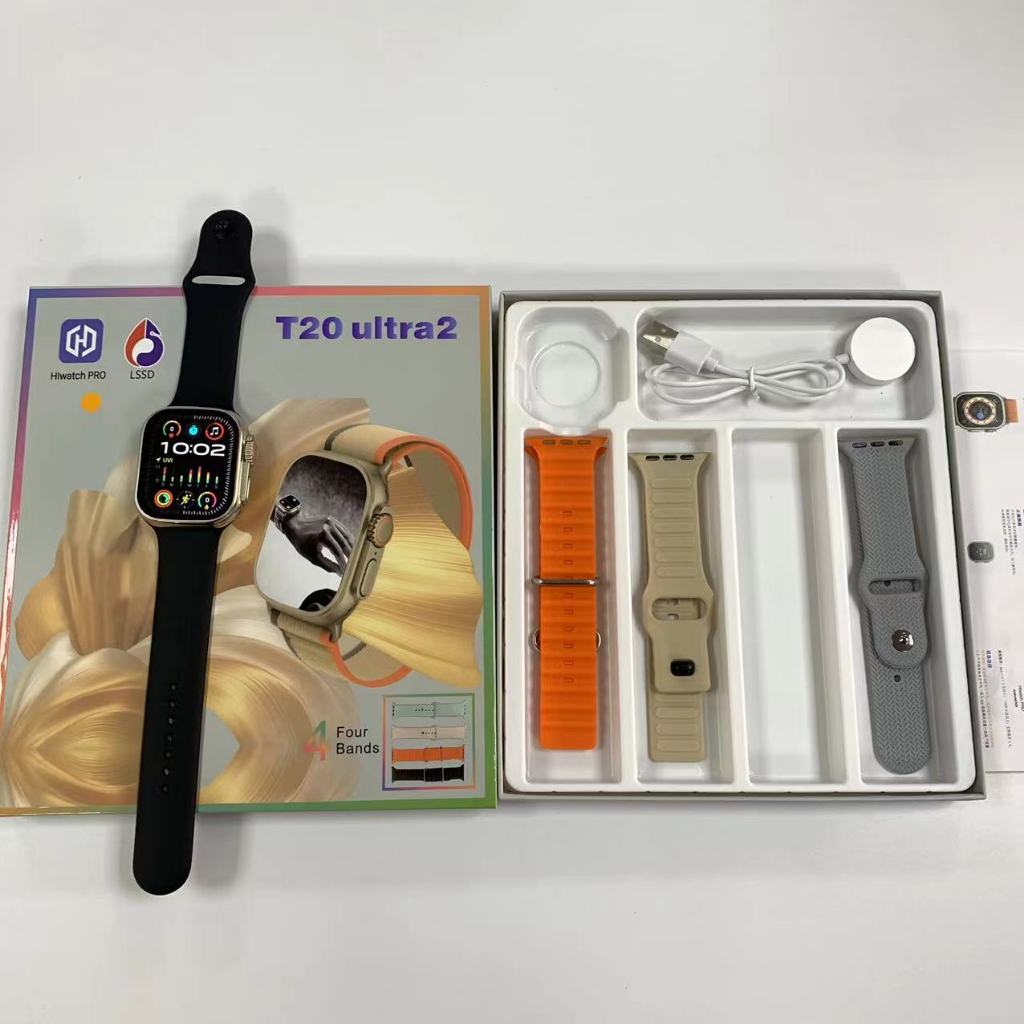 "Combo Exclusivo: Reloj T20 Ultra 2 con 4 Correas + Audífonos M10"🤩 Paga al recibir