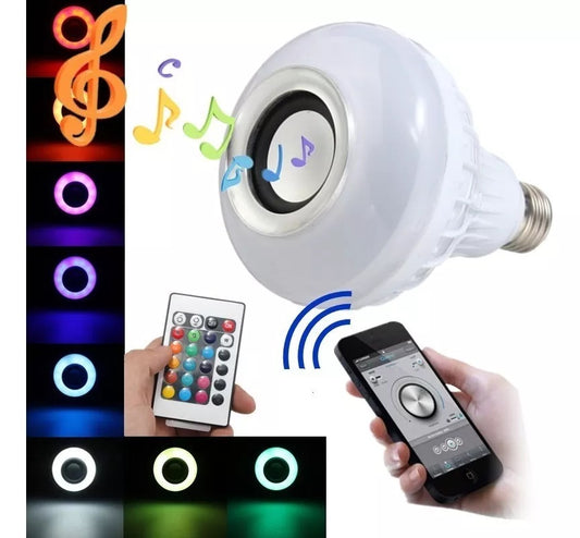 BOMBILLO PARLANTE BLUETOOTH MULTICOLOR