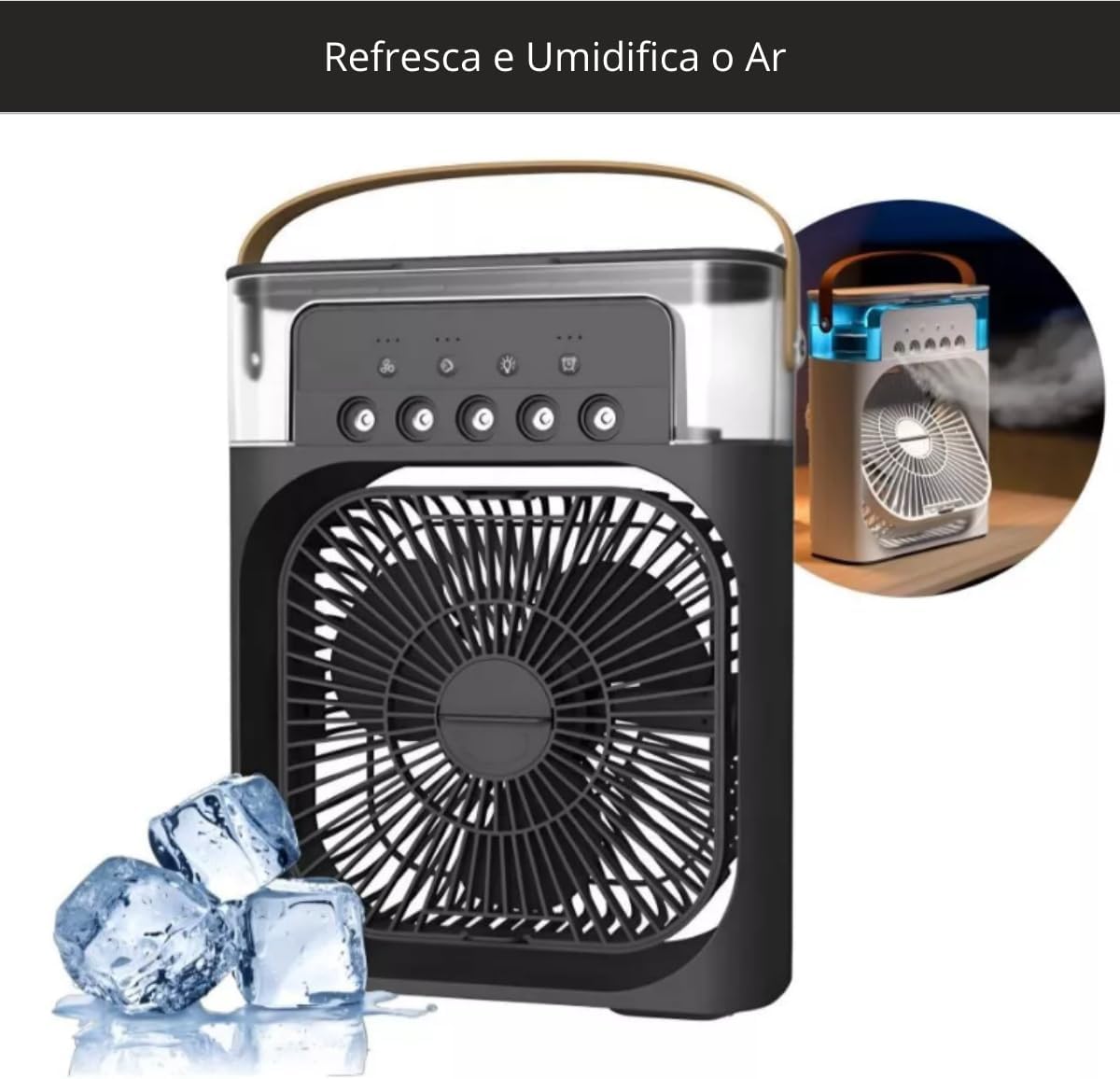 VENTILADOR HUMIDIFICADOR PORTATIL