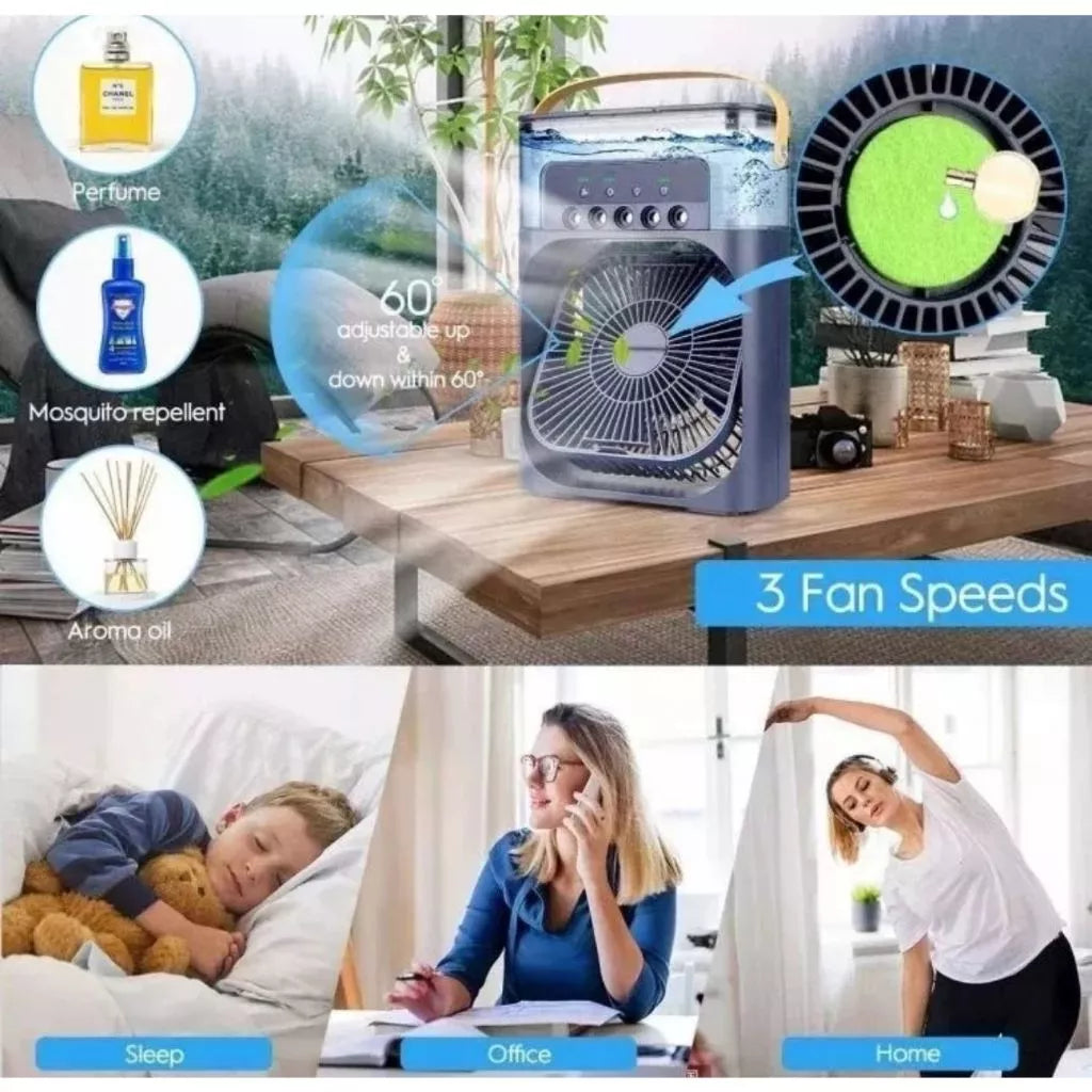 VENTILADOR HUMIDIFICADOR PORTATIL