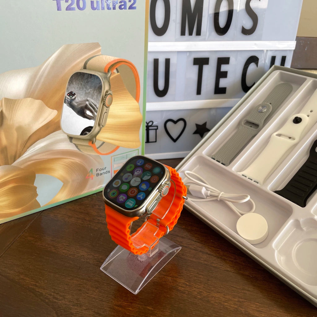 "Combo Exclusivo: Reloj T20 Ultra 2 con 4 Correas + Audífonos M10"🤩 Paga al recibir